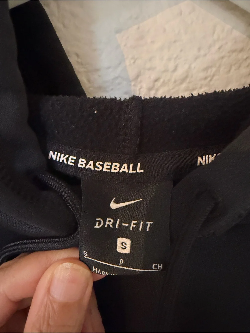 Nike Black Hoodie with White Swoosh and 